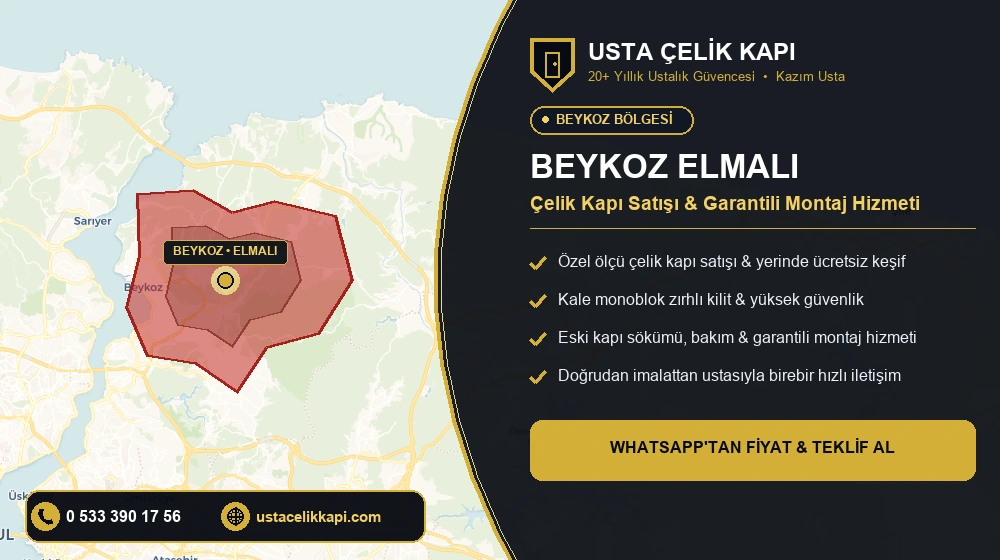 Beykoz Elmalı Çelik Kapı Satış & Montaj Servisi