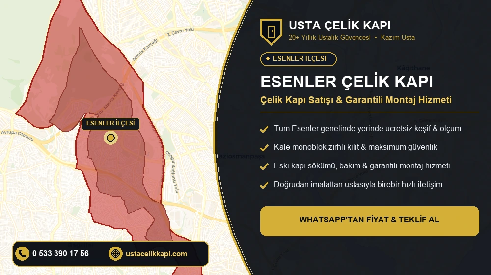 Esenler Çelik Kapı Satış, Montaj ve Tamir Hizmeti