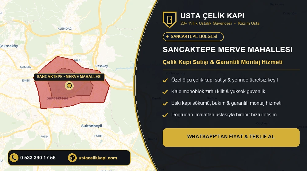 Sancaktepe Merve Mahallesi Çelik Kapı Satış & Montaj Servisi