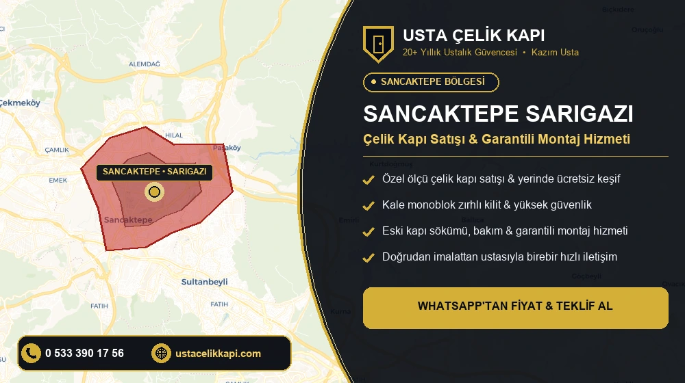 Sancaktepe Sarıgazi Çelik Kapı Satış & Montaj Servisi