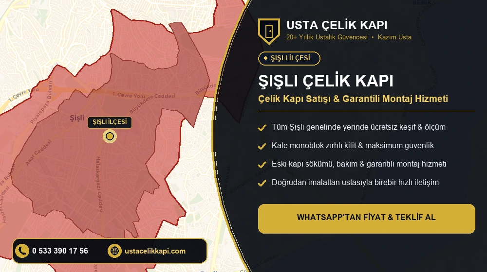 Şişli Çelik Kapı Satış, Montaj ve Tamir Hizmeti